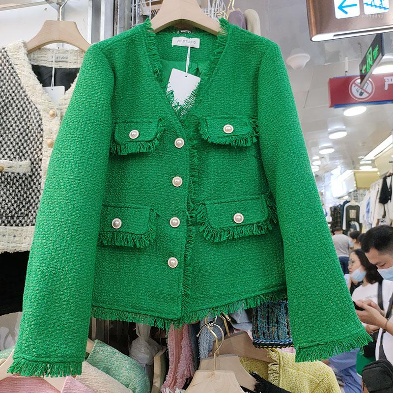 Women's Jackets French Style Autumn Tweed Tassel Short Jacket Women V-neck Small Fragrance Loose Outwear, Black
Women's Jackets French Style Autumn Tweed Tassel Short Jacket Women V-neck Small Fragrance Loose Outwear, Black