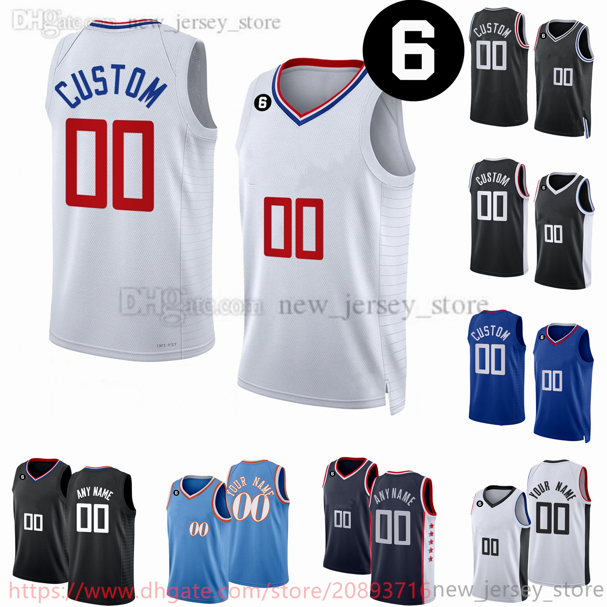 Custom 2023 New Printed Basketball Jerseys Russell 0 Westbrook 13 Paul 2 Kawhi George Leonard 10 Eric Gordon 24 Norman Powell 3 Bones Hyland 8 Marcus Morris Sr. 6 patch, Printed +6 patch (with team logo)
Custom 2023 New Printed Basketball Jerseys Russell 0 Westbrook 13 Paul 2 Kawhi George Leonard 10 Eric Gordon 24 Norman Powell 3 Bones Hyland 8 Marcus Morris Sr. 6 patch, Printed +6 patch (with team logo)