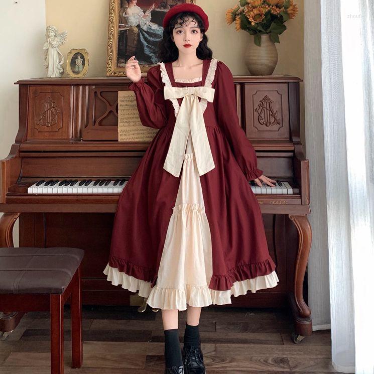 Casual Dresses COOLFEL Japanese Style Cute Princess Lolita Dress Vintage Goth Kawaii Bow Ruffle Loose Cotton Women Halloween Costume, Short sleeve
Casual Dresses COOLFEL Japanese Style Cute Princess Lolita Dress Vintage Goth Kawaii Bow Ruffle Loose Cotton Women Halloween Costume, Short sleeve