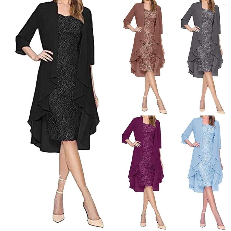 Casual Dresses Ladies Fashion Two Pieces Dress Solid Color Autumn Lace Formal Sexy Women Elegant Vintage Clothes Robe Femme, Light blue
Casual Dresses Ladies Fashion Two Pieces Dress Solid Color Autumn Lace Formal Sexy Women Elegant Vintage Clothes Robe Femme, Light blue
