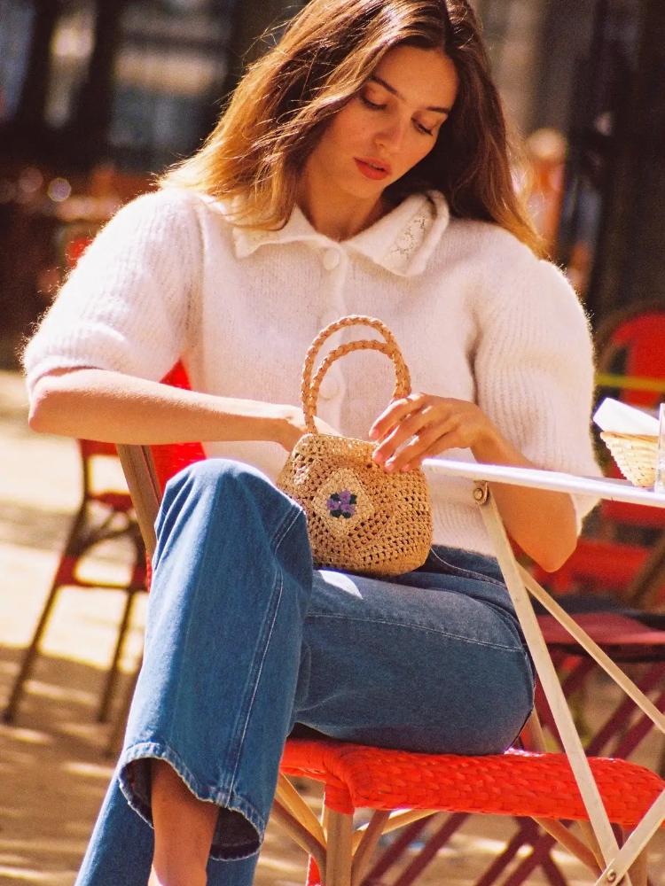 Women's Knits & Tees Women Sweater 2023 Spring Solid Color Lapel Lace Stitching Puff Sleeves Casual Long-sleeved Knitted CardiganWomen's, White
Women's Knits & Tees Women Sweater 2023 Spring Solid Color Lapel Lace Stitching Puff Sleeves Casual Long-sleeved Knitted CardiganWomen's, White