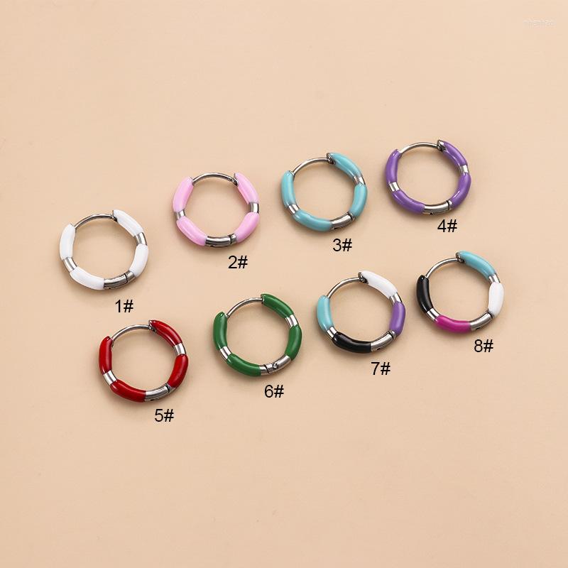 Hoop Earrings 1Piece Stainless Steel Huigge Multicolor Enamel Dripping Oil Cartilage Earring For Women Ear Piercing Jewelry
Hoop Earrings 1Piece Stainless Steel Huigge Multicolor Enamel Dripping Oil Cartilage Earring For Women Ear Piercing Jewelry