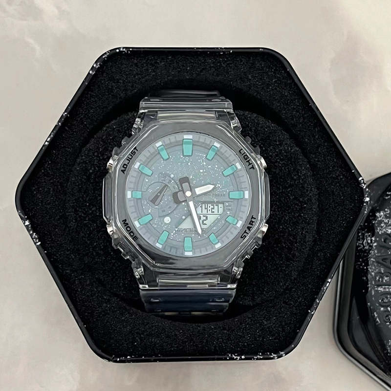 High quality New 2100 Dual Display Dial Men's Sports Watch Multifunctional Waterproof Military Quartz Watch Automatic LED Light Boy Gift Shockproof with case set box
High quality New 2100 Dual Display Dial Men's Sports Watch Multifunctional Waterproof Military Quartz Watch Automatic LED Light Boy Gift Shockproof with case set box