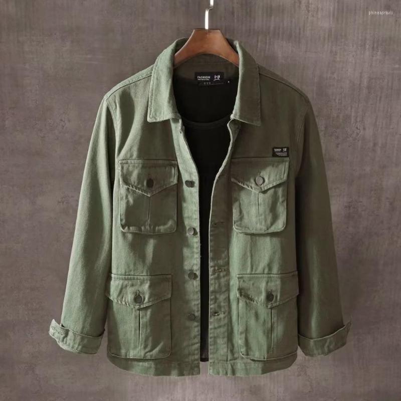 Men's Jackets 2023 Spring Men's Loose And Fall Top Jacket, Green 
Men's Jackets 2023 Spring Men's Loose And Fall Top Jacket, Green