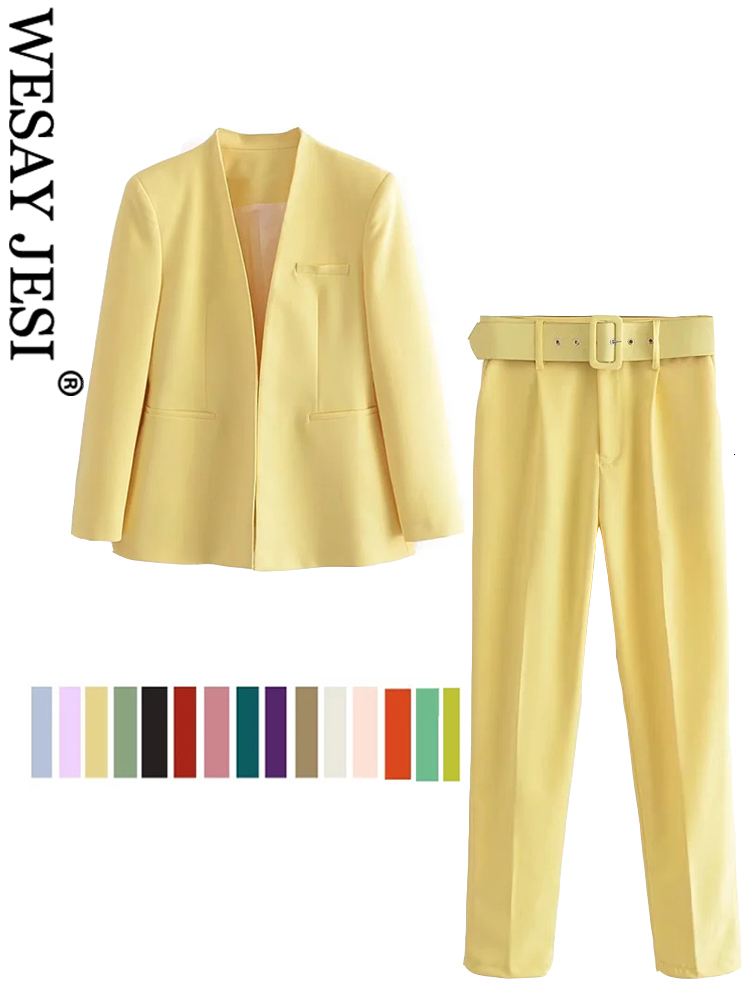 Womens Two Piece Pants WESAY JESI Womens Office Suit Fashion Blazer Pantsuit Simple Solid Color Suit Collar Long Sleeve Trousers 2 Piece Set Blazer 230220, Khaki-b
Womens Two Piece Pants WESAY JESI Womens Office Suit Fashion Blazer Pantsuit Simple Solid Color Suit Collar Long Sleeve Trousers 2 Piece Set Blazer 230220, Khaki-b