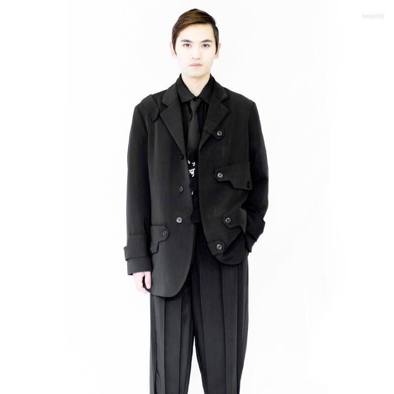 Men' Suits Black Men' Loose Casual Suit Coat Fashion Trend Large Personalized Multi Button Decorative Work
Men' Suits Black Men' Loose Casual Suit Coat Fashion Trend Large Personalized Multi Button Decorative Work