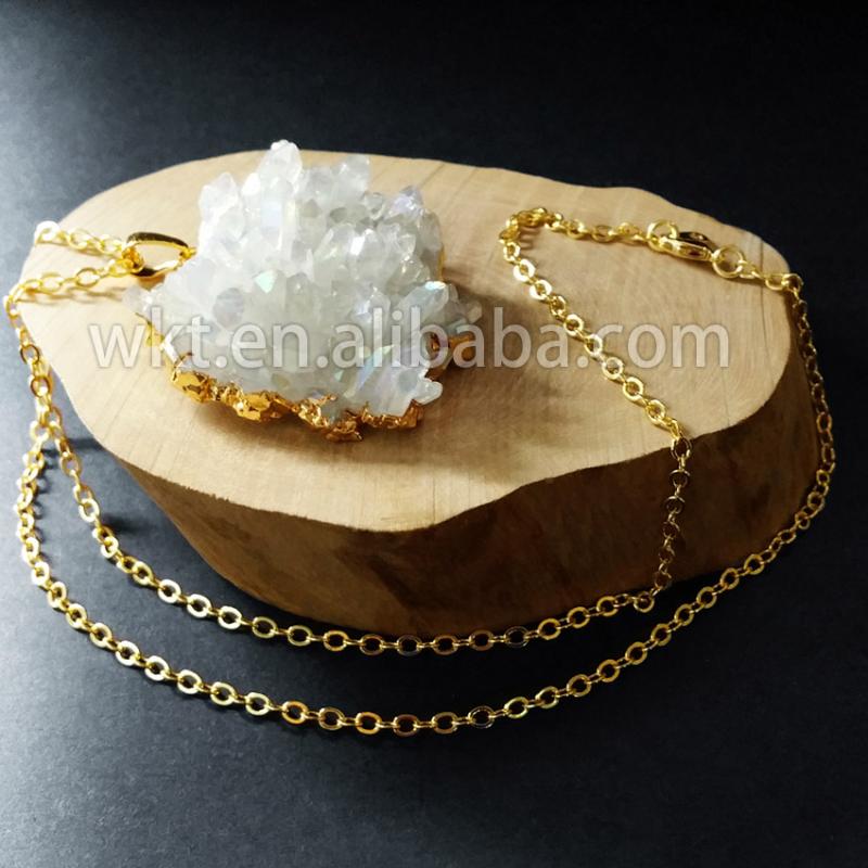 Pendant Necklaces WT-N522 Design Necklace Natural Crystal Quartz Raw White Stone Gold Electroplated Chain In High Quality For WomenPendant P
Pendant Necklaces WT-N522 Design Necklace Natural Crystal Quartz Raw White Stone Gold Electroplated Chain In High Quality For WomenPendant P