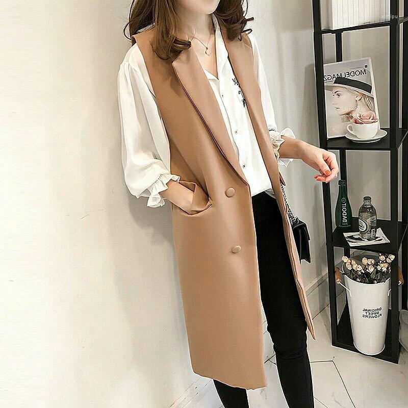 Women's Vests Casual Blazer Women Vest Office Lady Long Suit Spring Autumn Female Pockets Waistcoat Sleeveless Jackets Plus Size, Green
Women's Vests Casual Blazer Women Vest Office Lady Long Suit Spring Autumn Female Pockets Waistcoat Sleeveless Jackets Plus Size, Green