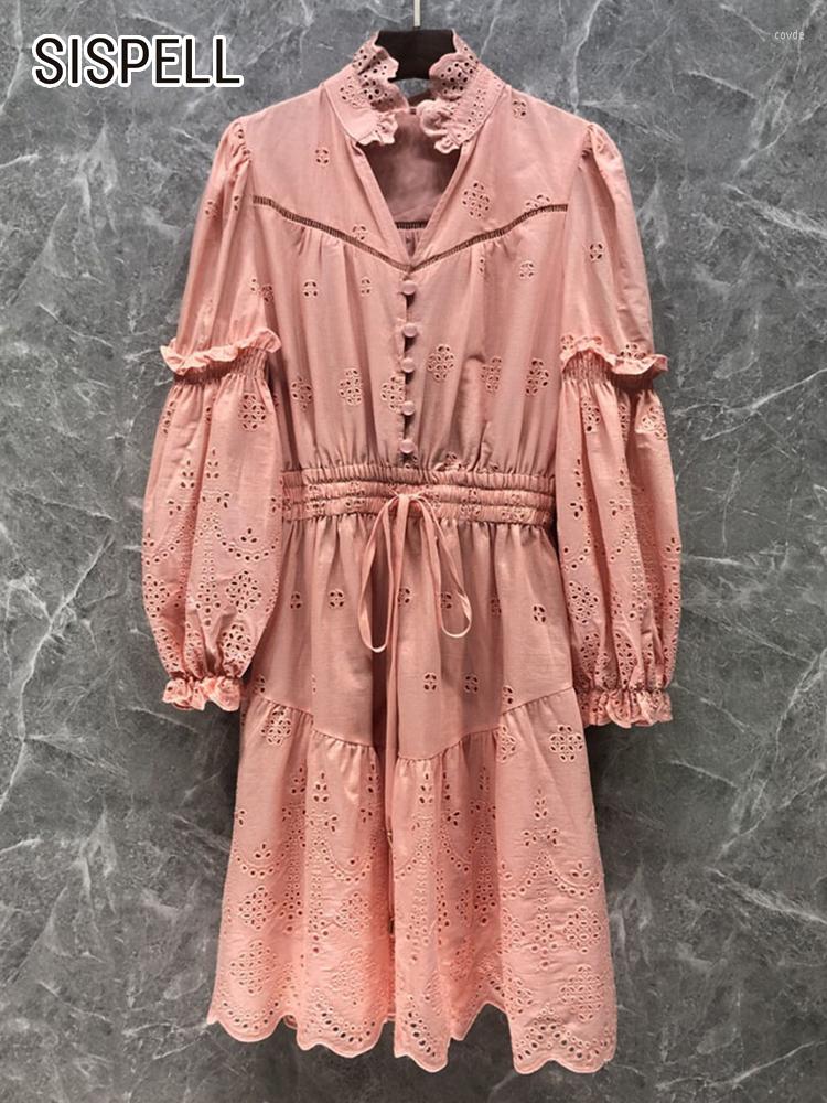 Casual Dresses SISPELL Vintage Hollow Out For Women Lapel Long Sleeve High Waist Single Breasted Solid Elegant Dress Female Spring 2023, Black
Casual Dresses SISPELL Vintage Hollow Out For Women Lapel Long Sleeve High Waist Single Breasted Solid Elegant Dress Female Spring 2023, Black