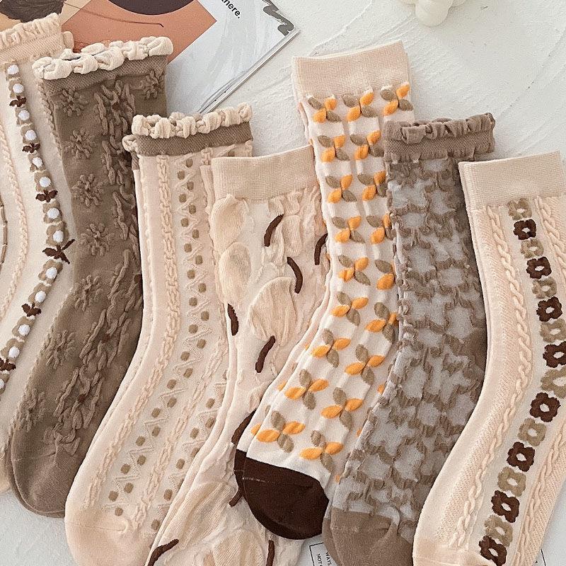 Women Socks 3/5pairs Retro Jacquard Woman Korean Sweet Kawaii Tube Japanese Harajuku Ins Creative Female Sokken Long, A-3pairs
Women Socks 3/5pairs Retro Jacquard Woman Korean Sweet Kawaii Tube Japanese Harajuku Ins Creative Female Sokken Long, A-3pairs