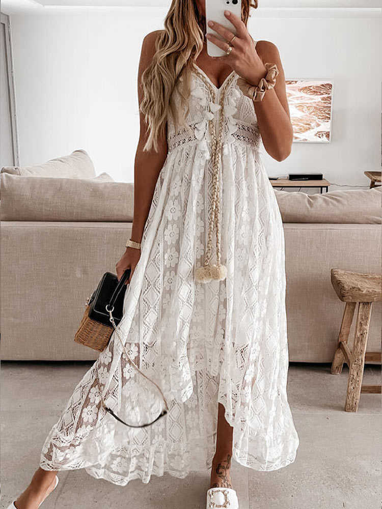 Casual Dresses Boho Dress Women Summer Maxi Dress Lady Off Shoulder Holiday Lace V Neck Spaghetti Strap Sundress White Dress Vestidos De Mujer L230217, Ljxd24 beige
Casual Dresses Boho Dress Women Summer Maxi Dress Lady Off Shoulder Holiday Lace V Neck Spaghetti Strap Sundress White Dress Vestidos De Mujer L230217, Ljxd24 beige