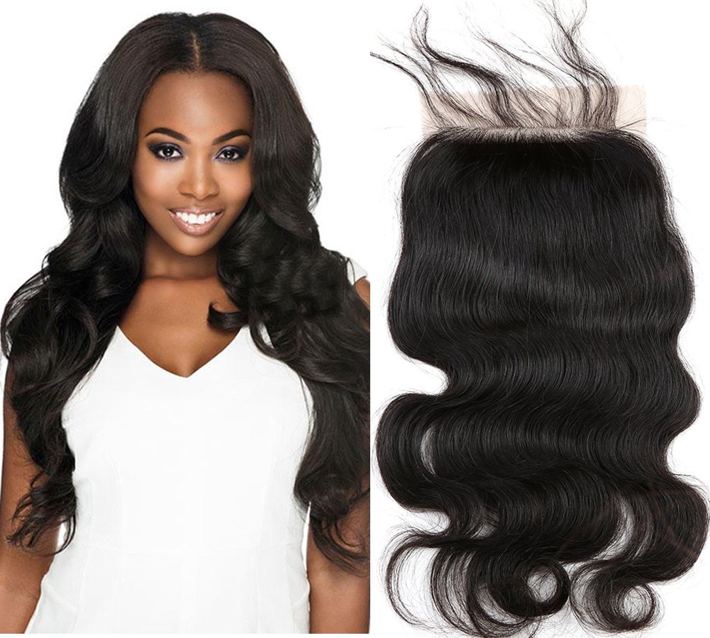 Real Virgin Brazilian Straight Hair Silk Base Lace Closure Natural Scalp Body Wave Human Hair Closures Deep Curly Bleach Knots Greatremy Vendor SALE
