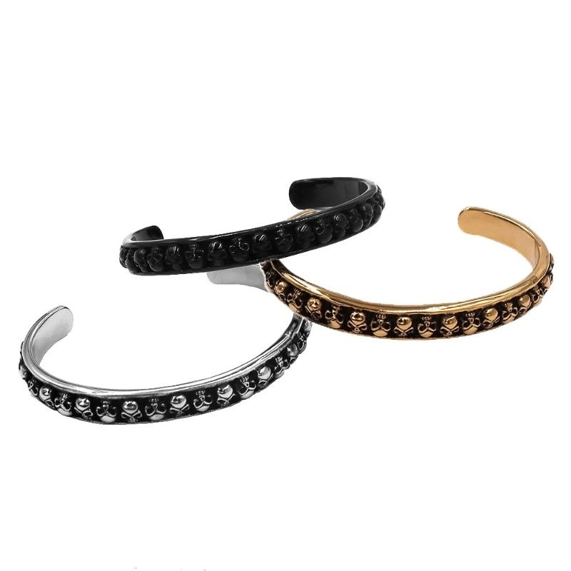 Bangle Punk Skull Stainless Steel Hop Rock Skeleton Heads Charm For Men Gift SJB0173
Bangle Punk Skull Stainless Steel Hop Rock Skeleton Heads Charm For Men Gift SJB0173