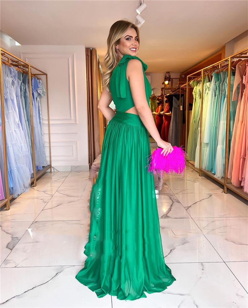 2023 A Line Green Satin Evening Dresses One Shoulder Bow Side Slit Prom Party Gowns Robe de soiree, Light yellow
2023 A Line Green Satin Evening Dresses One Shoulder Bow Side Slit Prom Party Gowns Robe de soiree, Light yellow