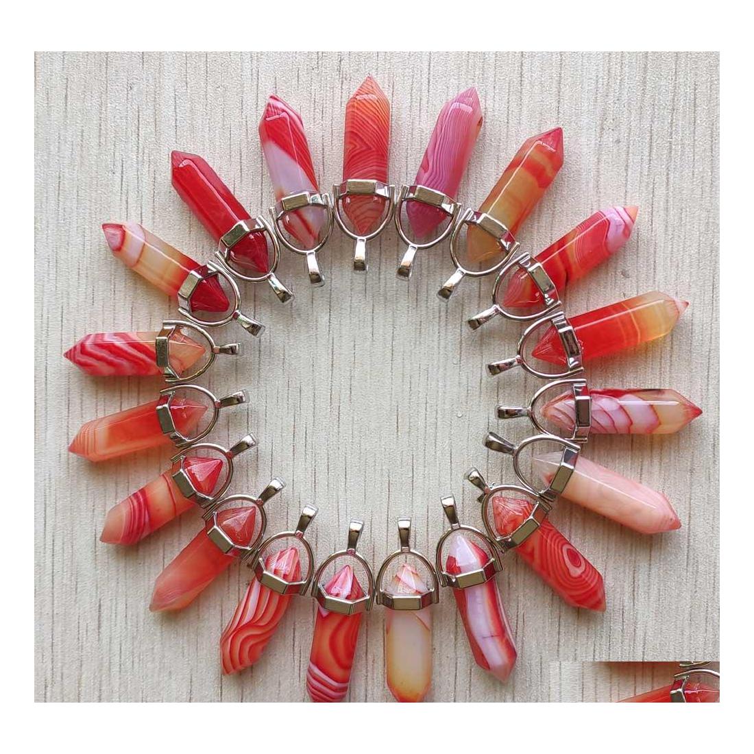 Charms Rose Red Stripe Agate Onyx Pillar Shape Point Pendants For Jewelry Accessories Making Ffshop2001 Drop Delivery Findings Compon Dhlfg
Charms Rose Red Stripe Agate Onyx Pillar Shape Point Pendants For Jewelry Accessories Making Ffshop2001 Drop Delivery Findings Compon Dhlfg