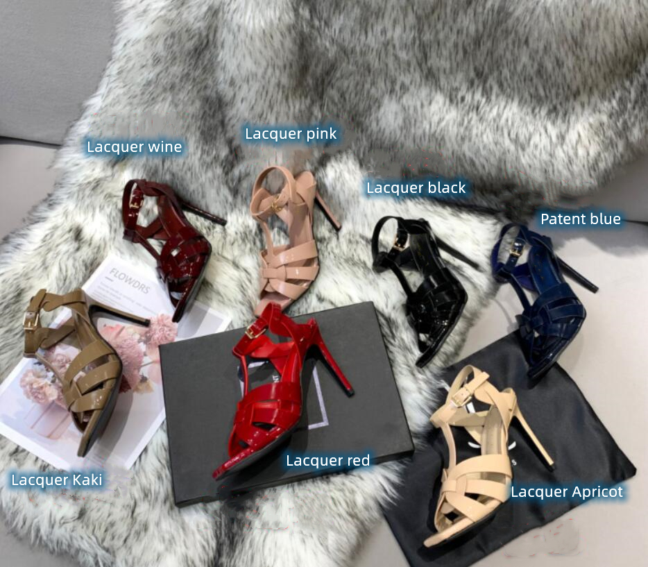 2023 Designer High heeled Shoes Fashion Metal Leather Sandals with Temperament Wedding Banquet Party Women Shoes 35-43, Patent apricot
2023 Designer High heeled Shoes Fashion Metal Leather Sandals with Temperament Wedding Banquet Party Women Shoes 35-43, Patent apricot