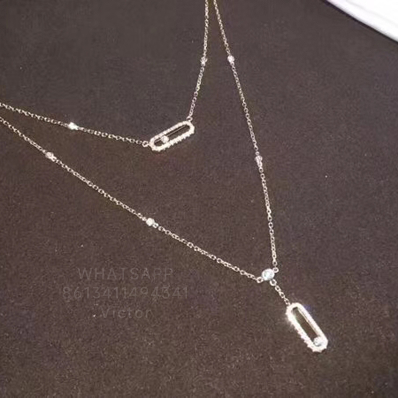 Messiika MOVE UNO Double loop necklace for woman designer diamond Sterling Silver luxury highest counter quality classic style Never fade gift for girlfriend 016
Messiika MOVE UNO Double loop necklace for woman designer diamond Sterling Silver luxury highest counter quality classic style Never fade gift for girlfriend 016