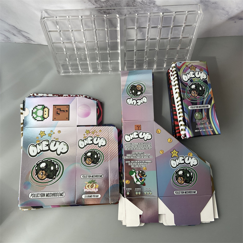 One Up Chocolate Mold Mould Compitable milk Chocolate Packing Boxes Wrapper Mushroom Bar 3.5G 3.5 grams Oneup Packaging Pack Package Box wholesale
One Up Chocolate Mold Mould Compitable milk Chocolate Packing Boxes Wrapper Mushroom Bar 3.5G 3.5 grams Oneup Packaging Pack Package Box wholesale