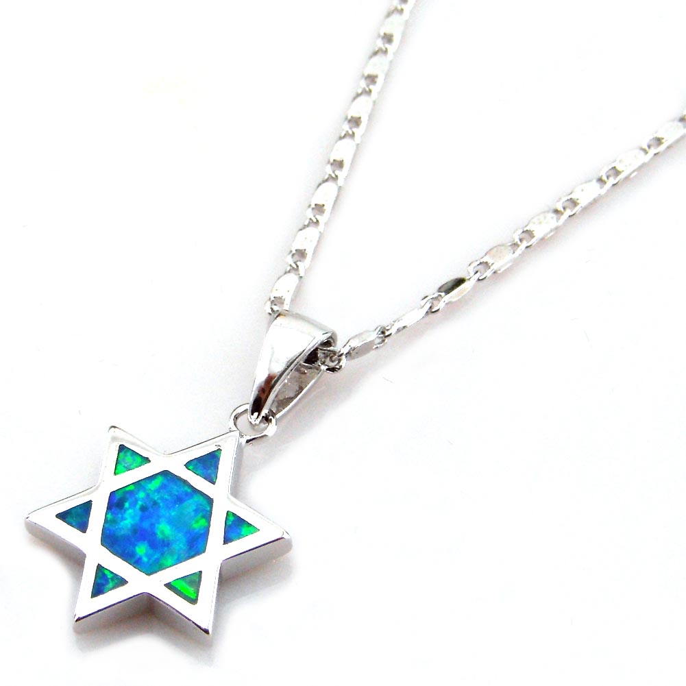 fashion blue opal jewelry set mexican pendant and earrings