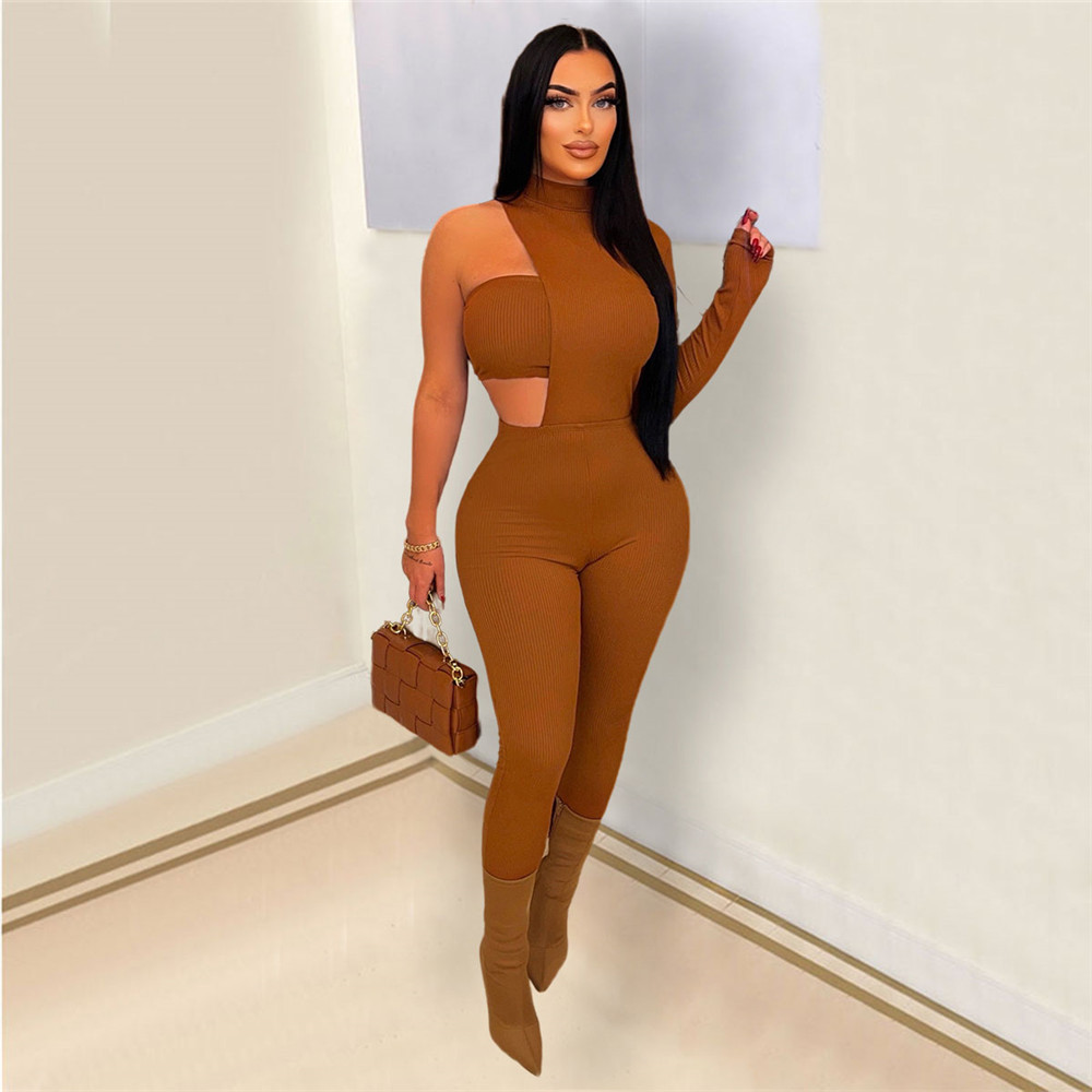 2023 Women Tracksuits Sexy Tank Top Jumpsuits Two 2 Piece Sets Spring Summer Clothes Casual Slim One Piece Outfits Hollow Out Rompers Wholesale items