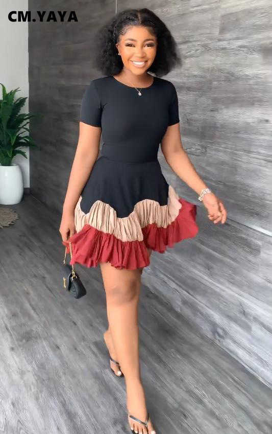 Casual Dresses CMYAYA Women Short Sleeve Patchwork Big Swing Ball Gown Mini Dress 2022 Summer Street Beach Boho Holiday Chic INS Dresses L230217, Black
Casual Dresses CMYAYA Women Short Sleeve Patchwork Big Swing Ball Gown Mini Dress 2022 Summer Street Beach Boho Holiday Chic INS Dresses L230217, Black