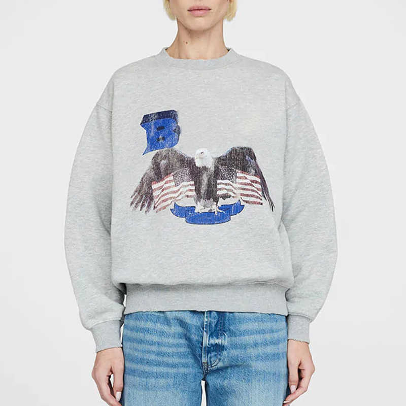 23ss Anine Bing Designer Sweatshirt Fashion Letter Printing Casual Pullover Sweatshirt Pullover Jumper Women Loose Long-sleeved Sweater, Gray
23ss Anine Bing Designer Sweatshirt Fashion Letter Printing Casual Pullover Sweatshirt Pullover Jumper Women Loose Long-sleeved Sweater, Gray
