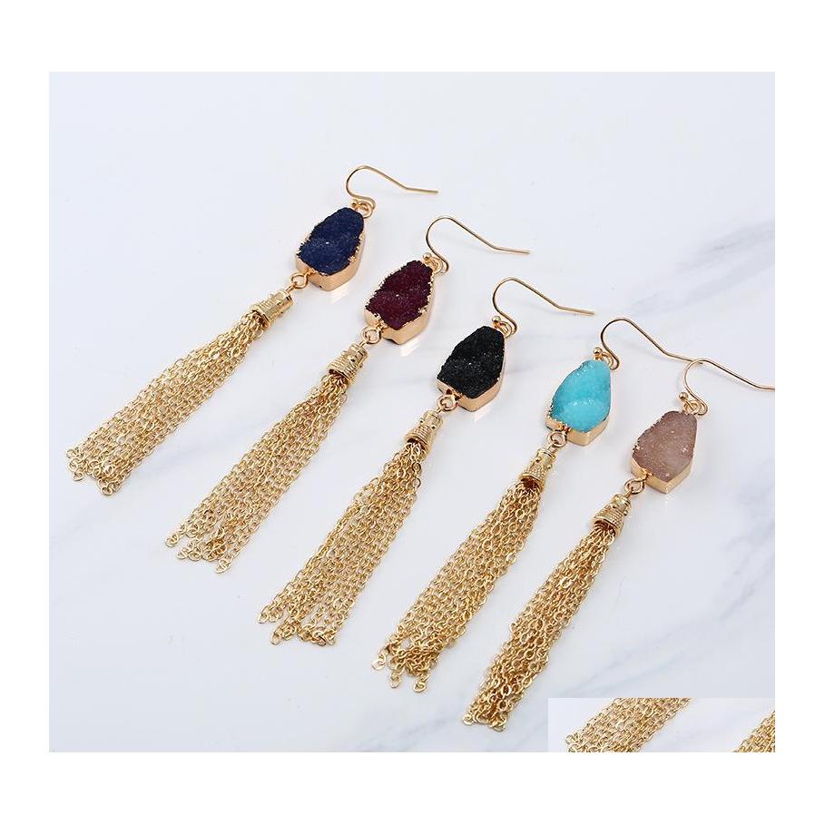Dangle Chandelier Fashion Drusy Druzy Earrings Gold Plated Geometry Resin Stone Long Tassel For Women Jewelry Ez0881 Drop Delivery Dhixp
Dangle Chandelier Fashion Drusy Druzy Earrings Gold Plated Geometry Resin Stone Long Tassel For Women Jewelry Ez0881 Drop Delivery Dhixp