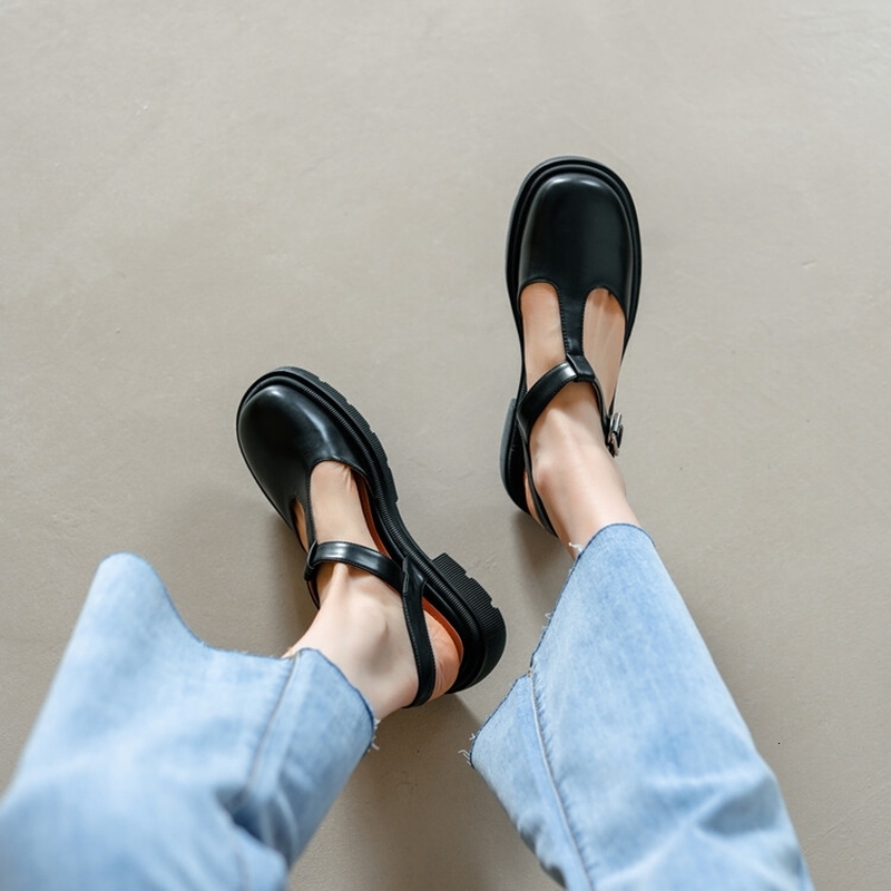 Sandals SpringAutumn Women Shoes Round Toe Chunky Heel Mary Janes Split Leather Concise for 230220, Black
Sandals SpringAutumn Women Shoes Round Toe Chunky Heel Mary Janes Split Leather Concise for 230220, Black