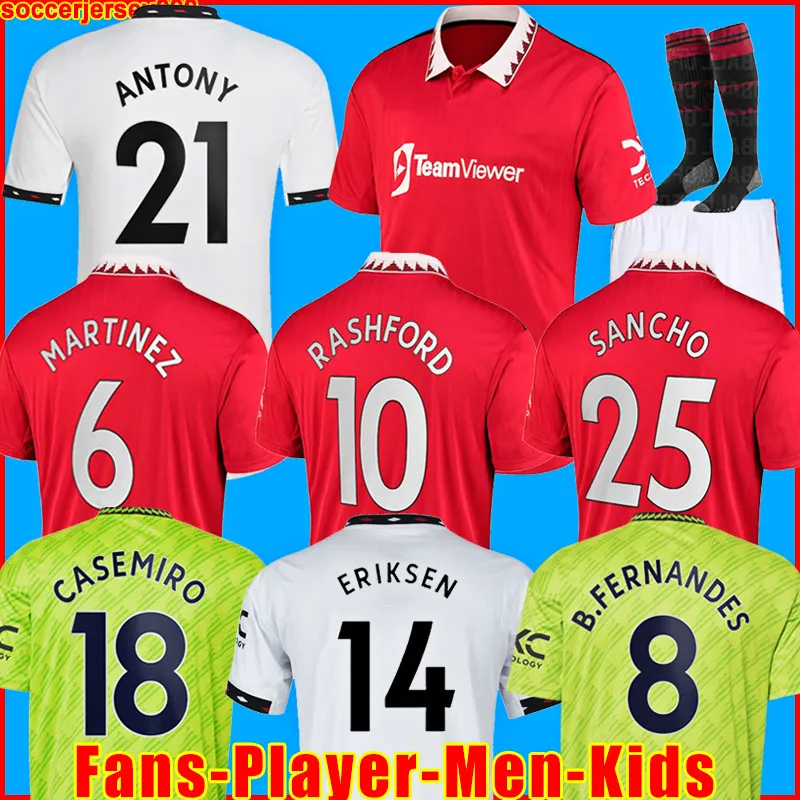 ANTONY SANCHO RASHFORD soccer jerseys 22 23 B. FERNANDES 2022 2023 player version UTD CASEMIRO SHAW MARTINEZ MANCHESTERS football shirt men kids kit uniforms, 22/23 men home
ANTONY SANCHO RASHFORD soccer jerseys 22 23 B. FERNANDES 2022 2023 player version UTD CASEMIRO SHAW MARTINEZ MANCHESTERS football shirt men kids kit uniforms, 22/23 men home