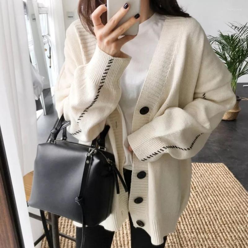 Women's Knits 2023 Autumn Knitted Cardigan Fashion Korean Loose Solid Button Sweater Casual Women Jacket For Student 17313, Creamy-white
Women's Knits 2023 Autumn Knitted Cardigan Fashion Korean Loose Solid Button Sweater Casual Women Jacket For Student 17313, Creamy-white