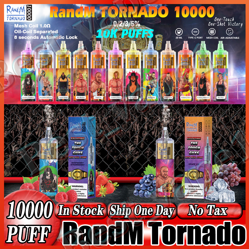 Original RandM Tornado Puffs 10000 Disposable Vape Pen E Cigarette Rechargeable Battery Airflow Control Mesh Coil 20ml 10K Big Vapor Kit 24 Flavors Ship In One Day
Original RandM Tornado Puffs 10000 Disposable Vape Pen E Cigarette Rechargeable Battery Airflow Control Mesh Coil 20ml 10K Big Vapor Kit 24 Flavors Ship In One Day