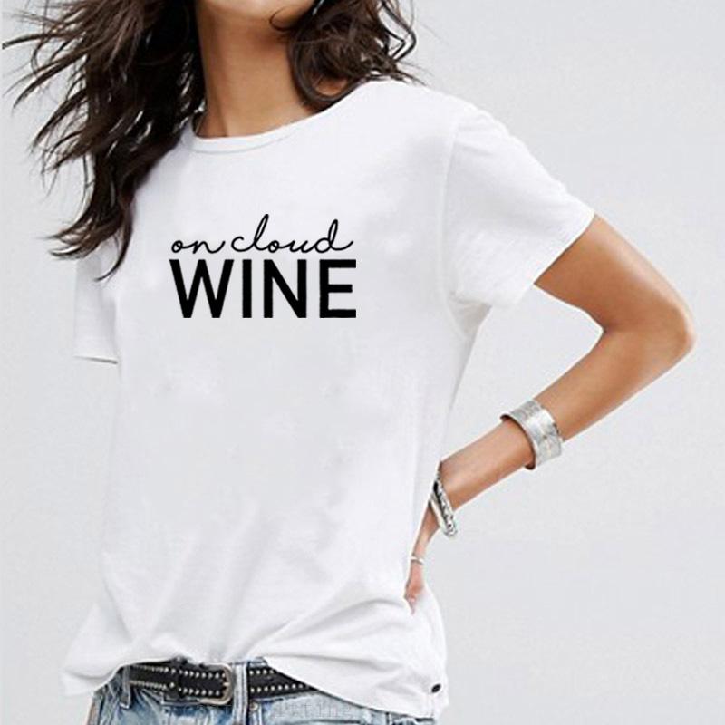 Women's T Shirts On Cloud Wine Printed Tee Shirt Femme O-neck Short Sleeve Cotton Tshirt Women Black White Summer Loose For Tops
Women's T Shirts On Cloud Wine Printed Tee Shirt Femme O-neck Short Sleeve Cotton Tshirt Women Black White Summer Loose For Tops
