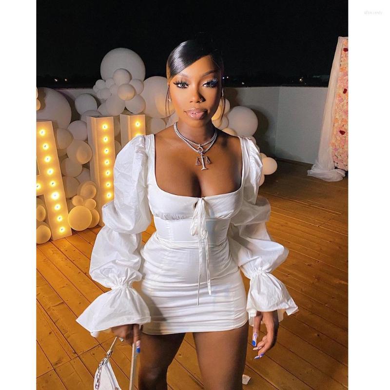 Casual Dresses Elegant Puff Sleeve Solid Mini Dress Women Sexy Square Collar Long Backless Lace Up Bodycon Clubwear Party, Yellow dress
Casual Dresses Elegant Puff Sleeve Solid Mini Dress Women Sexy Square Collar Long Backless Lace Up Bodycon Clubwear Party, Yellow dress