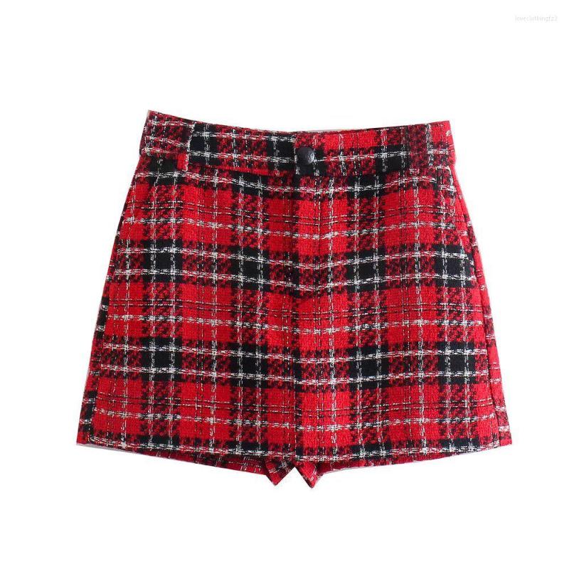 Women's Shorts Tweed Women Clothing 2023 Plaid High Waist Zipper Skirt Pants Casual Chorts Culotte, As shown
Women's Shorts Tweed Women Clothing 2023 Plaid High Waist Zipper Skirt Pants Casual Chorts Culotte, As shown