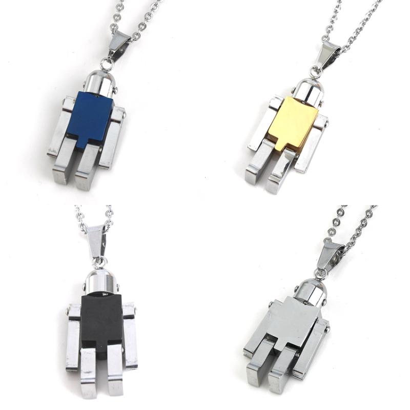 Pendant Necklaces Trendy-beads Stainless Steel Blue Cute Robot Black Necklace Link Chain Fashion Jewelry
Pendant Necklaces Trendy-beads Stainless Steel Blue Cute Robot Black Necklace Link Chain Fashion Jewelry