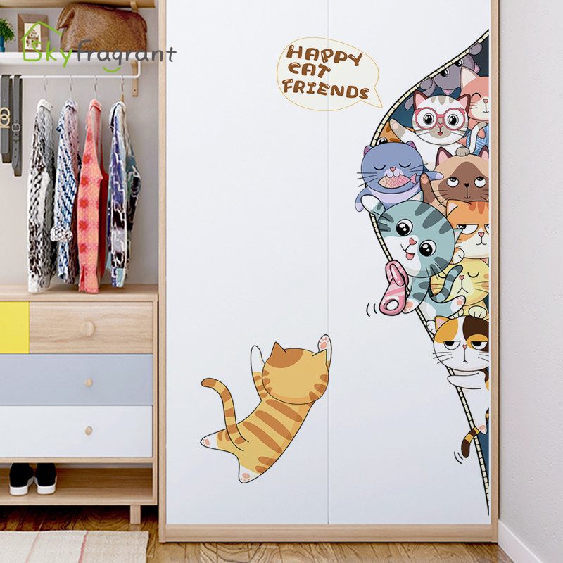 Wall Decor Creative Pocket Cats Sticker Baby Bedroom Kids Room ation Cornern Cute Cabinet Stickers Selfadhesive Home 230220 
Wall Decor Creative Pocket Cats Sticker Baby Bedroom Kids Room ation Cornern Cute Cabinet Stickers Selfadhesive Home 230220