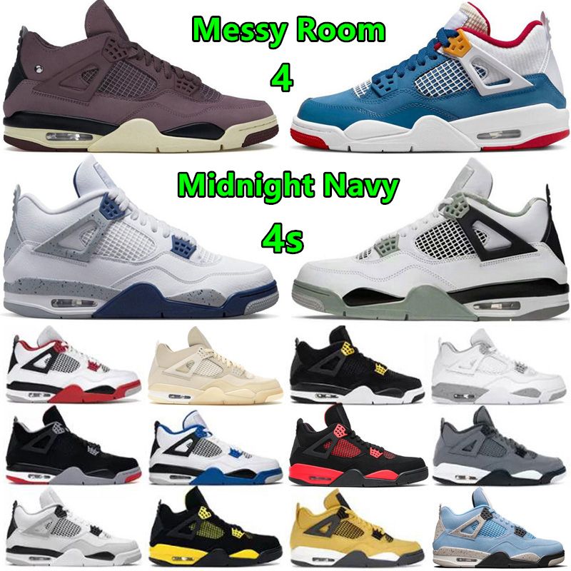 

Jumpman 4 4s Basketball Shoes University Blue Men Women Mesh white guava ice oreo sail noir metallic purple black cat bred shimmer cactus jack sneakers US 5.5-13, Shoesbox