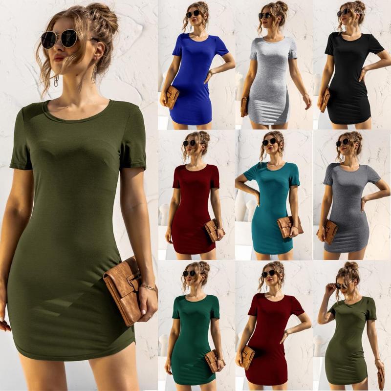 Party Dresses 2023 Summer Women' Solid Color Short Sleeve Slim Fit Casual Dress
Party Dresses 2023 Summer Women' Solid Color Short Sleeve Slim Fit Casual Dress