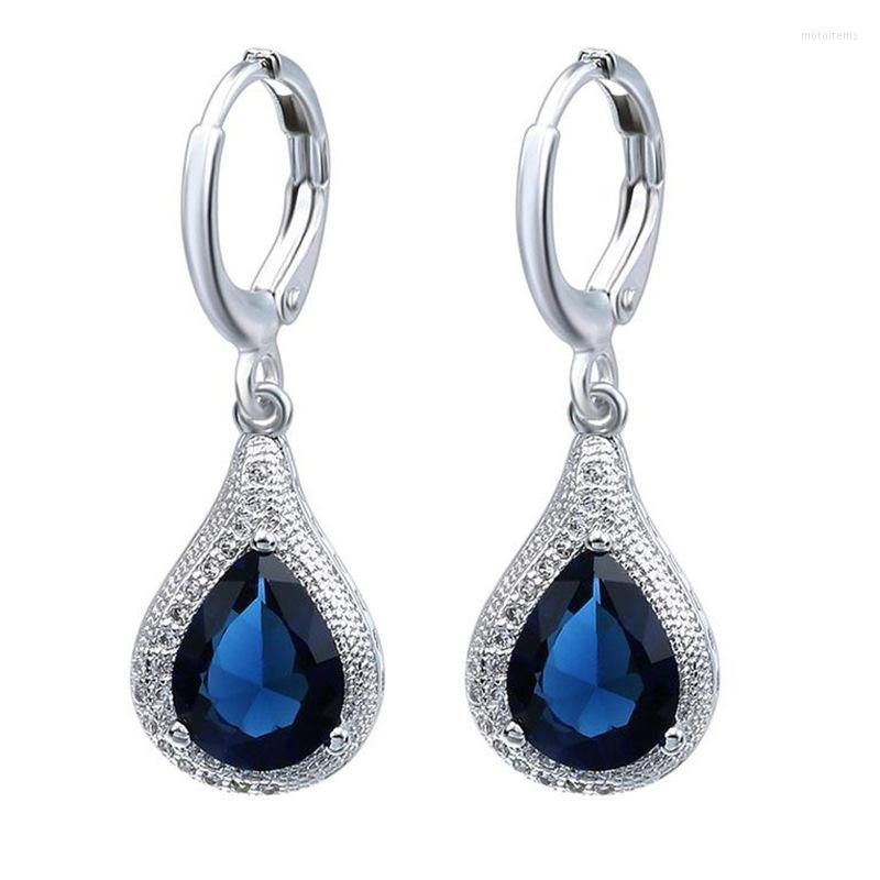 Hoop Earrings Vintage Jewelry Water Drop Blue Zircon Selling Authentic 925 Sterling Silver Ear Buckle For Women
Hoop Earrings Vintage Jewelry Water Drop Blue Zircon Selling Authentic 925 Sterling Silver Ear Buckle For Women