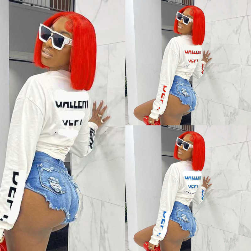 Women Tops Designer Clothing Spring T-shirt 2023 New Letter Printing Round Neck Long Sleeve, White and red lettering
Women Tops Designer Clothing Spring T-shirt 2023 New Letter Printing Round Neck Long Sleeve, White and red lettering