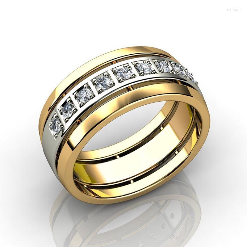 Wedding Rings Ne'w Two Tone Bands For Women Paved Cubic Zirconia Simple Stylish Female Finger Fashion Jewelry 2023
Wedding Rings Ne'w Two Tone Bands For Women Paved Cubic Zirconia Simple Stylish Female Finger Fashion Jewelry 2023