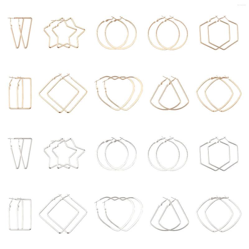 Hoop Earrings 20 Pairs Mixed Geometric Shapes For DIY Women Fashion Jewelry Making Decor Accessories
Hoop Earrings 20 Pairs Mixed Geometric Shapes For DIY Women Fashion Jewelry Making Decor Accessories