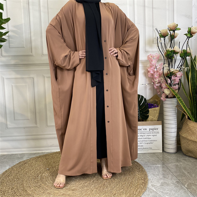 Muslim Elegant Abaya: Black African Dress With Buttons, Long Evening Robe Kaftan