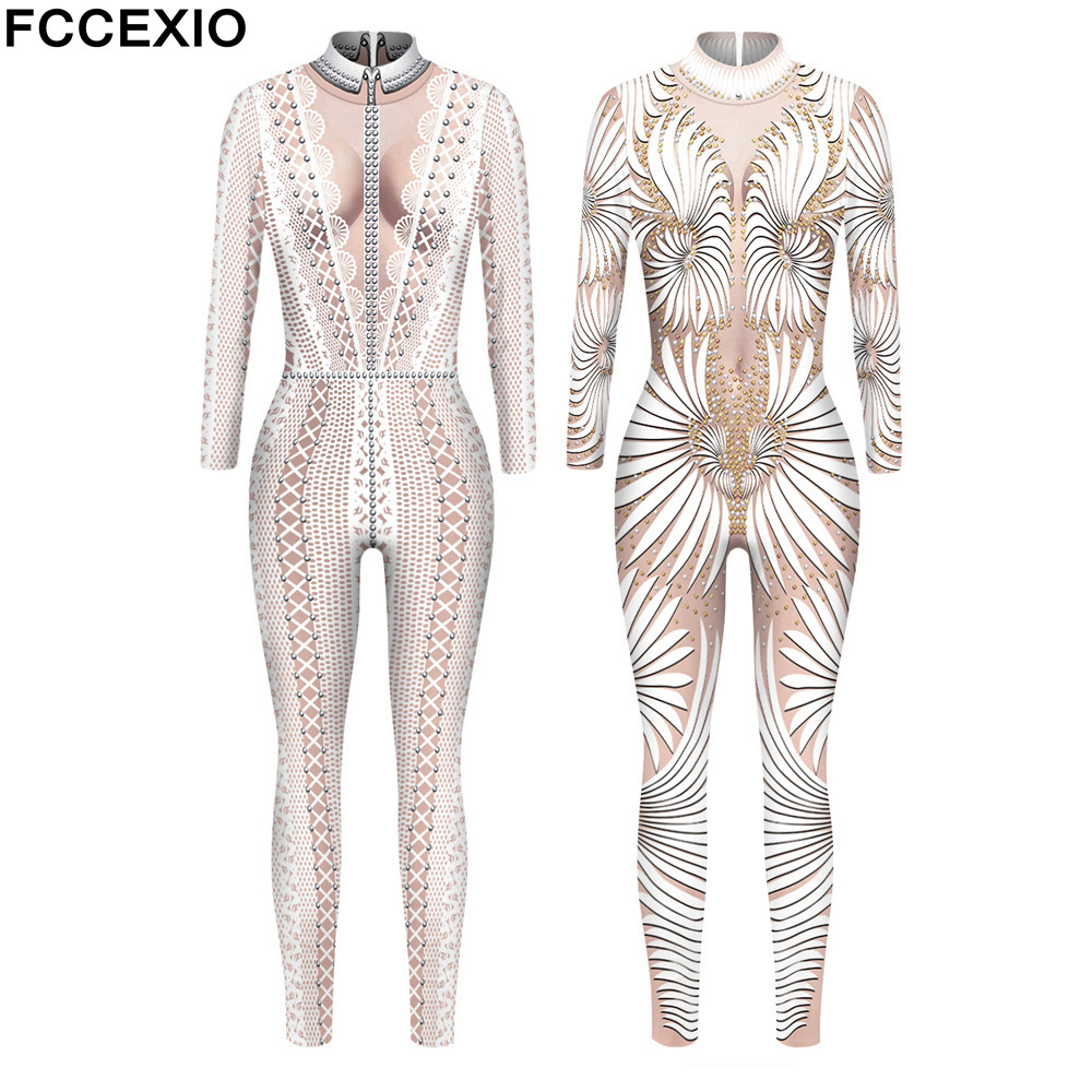 Women's Jumpsuits Rompers FCCEXIO Lace Sequins Pattern 3D Printed Cosplay Costume Sexy Jumpsuit Bodysuit Adult Carnival Party Clothing S- monos mujer 230221, 181
Women's Jumpsuits Rompers FCCEXIO Lace Sequins Pattern 3D Printed Cosplay Costume Sexy Jumpsuit Bodysuit Adult Carnival Party Clothing S- monos mujer 230221, 181