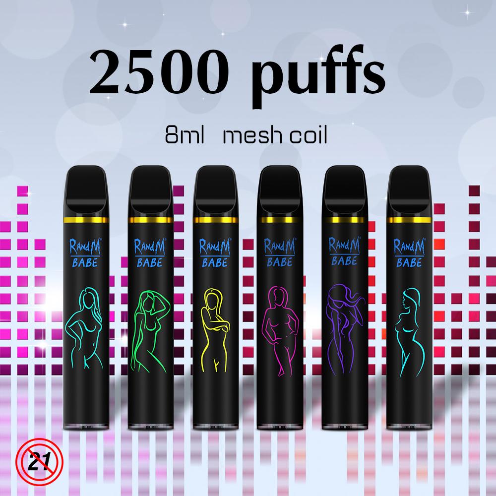 Original RandM babe 2500 Puffs Disposable Vape Pen E Cigarette Mesh Coil Vape 0% 2% 3% 5% Nicotine 8ML of E-liquid
Original RandM babe 2500 Puffs Disposable Vape Pen E Cigarette Mesh Coil Vape 0% 2% 3% 5% Nicotine 8ML of E-liquid