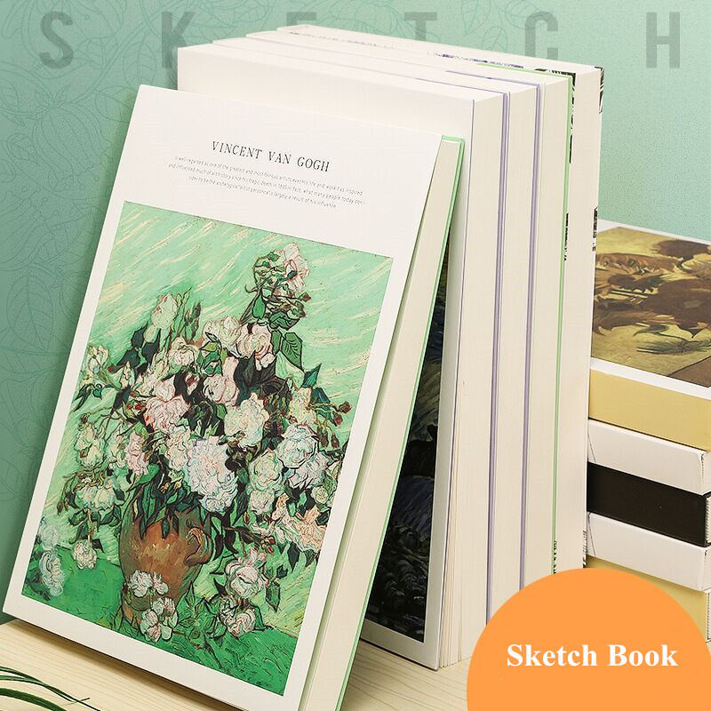 Painting Pens 120 Sheets Thicken Beige Paper Sketch Book Student Art Drawing Watercolor Graffiti Sketchbook School Stationery 230221