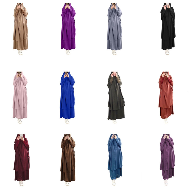 Ethnic Clothing Etosell Women Hooded Muslim Hijab Dress Eid Prayer Garment Jilbab Abaya Long Khimar Full Cover Ramadan Gown Abayas Islamic Cloth 23022