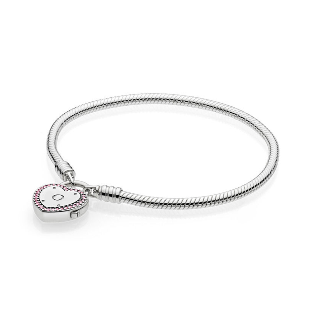 Real 925 Sterling Silverr Series Fashion Charm DIY Bracelet Suitable for Bead Charm Female Bracelet Jewelry Gift