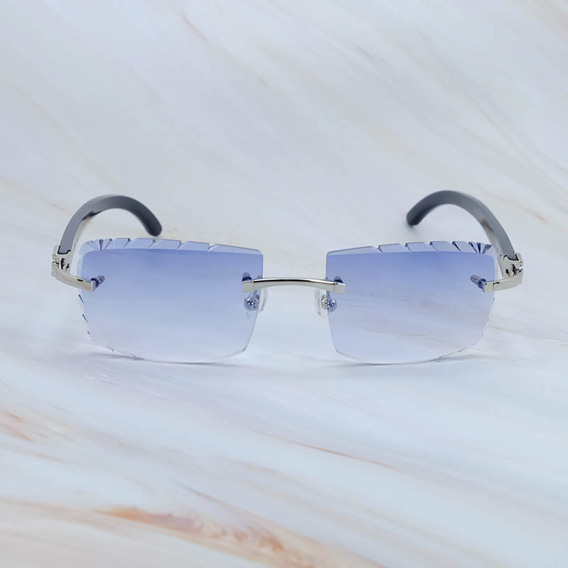 Genuine Horn Sunglasses Carter Designer Rimless Sunglass For Men And Women New In Dia Cut Shades Eyewear Glasses Good quality