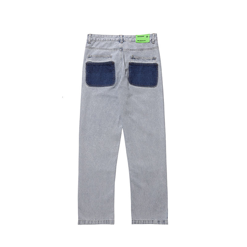 Men's Jeans High Street Butterfly and Snake Embroidery Straight Jeans Pants Men's Ankle Zipper Retro Pockets Loose Denim Trousers Hip Hop 23